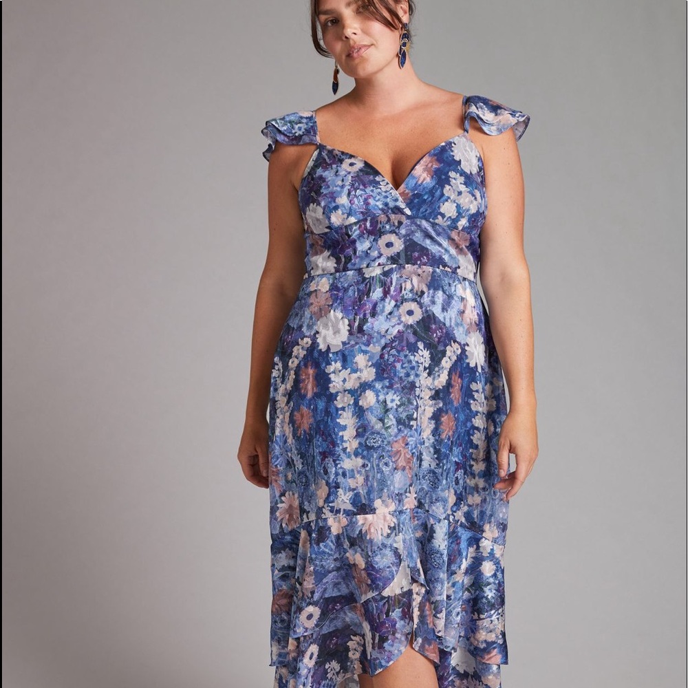 Anthropologie | RUFFLED MIDI DRESS | 16W